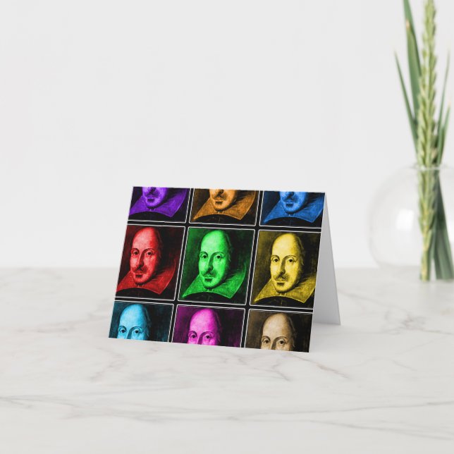 Cartão Shakespeare Pop Art (Frente)