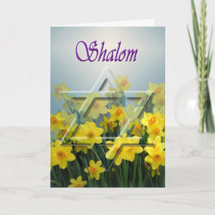 Cartão Shalom - Passover card with Star of David