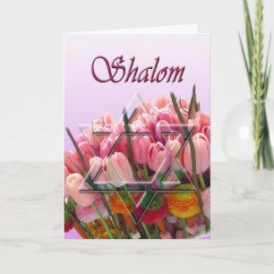 Cartão Shalom - Passover card with Star of David