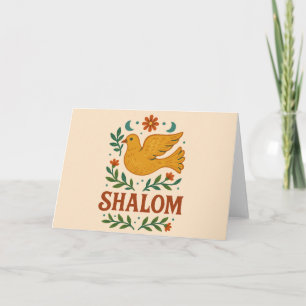Cartão Shalom Pomba Paz Terra