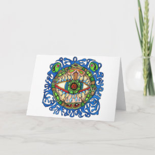 Cartão Shaman Spirt: Medicina de Shaman Sapo-Olho Azul