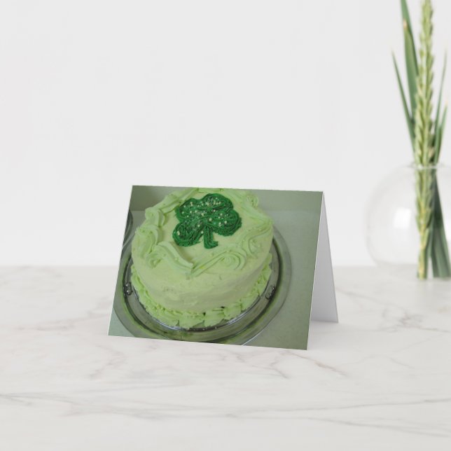 Cartão Shamrock Cake, St. Patrick's Day (Frente)