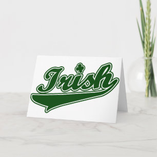 Cartão Shamrock irlandês verde