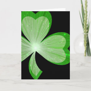 Cartão Shamrock large cumprimentos card black vertical