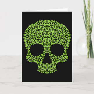 Cartão Shamrock Skull Lucky Irish Skull St. Patrick's Day