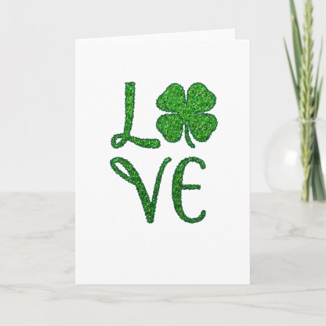 Cartão Shamrock. St. Patricks Day. Irish Clover (Frente)