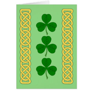 Cartão Shamrock Trio e Knotwork Banda Card