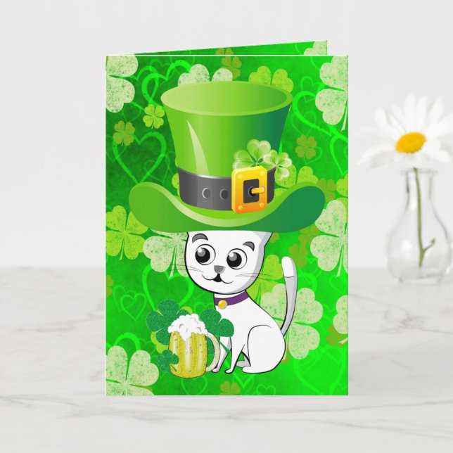 Cartão ShamrockCat Beer (Planta pequena)