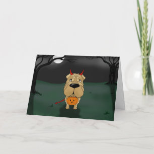 Cartão Shar-Pei Halloween