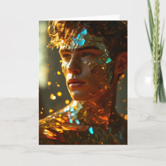 Cartão Shards of Beauty Hot Guy Greetings Card