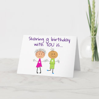 CARTÃO **SHARING BIRTHDAYS** IS MY FAVORITE BIRTHDAY GIFT