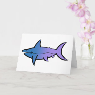 Cartão Shark Azul e Roxo Personalizável