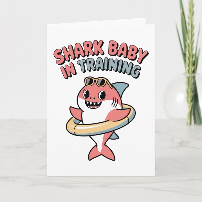 Cartão Shark Baby in Training | Kids (Frente)