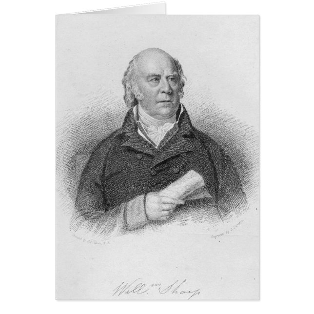 Cartão Sharp de William, gravado por J. Thomson (Frente)