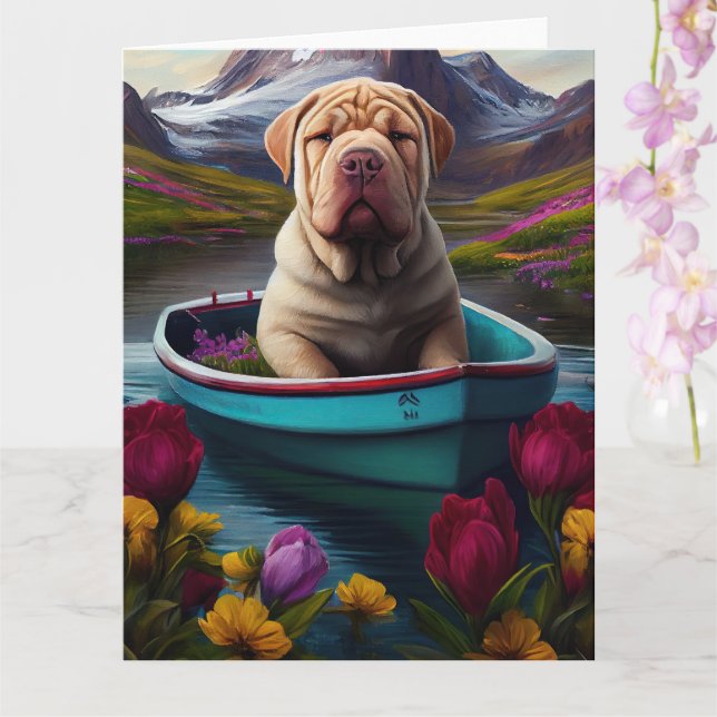 Cartão Sharpei em um remo: Uma aventura cênica (Orquídea)