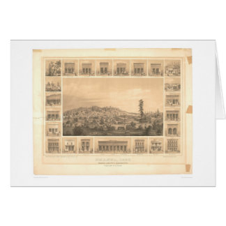 Cartão Shasta, mapa panorâmico 1856 do CA (1612A)