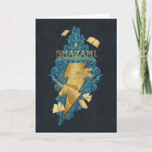 Cartão SHAZAM! Fury of the Gods Realm do logotipo de de