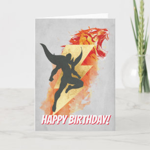 Cartão SHAZAM! gráfico do tigre & do relâmpago de  