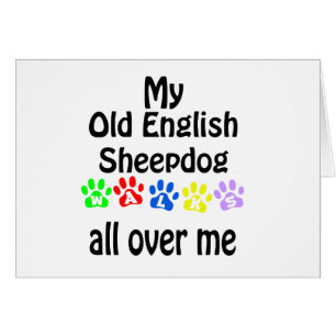 Cartão Sheepdog Inglês Ande Design