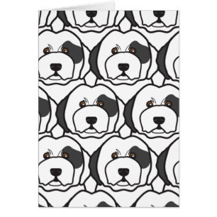 Cartão Sheepdogs ingleses velhos