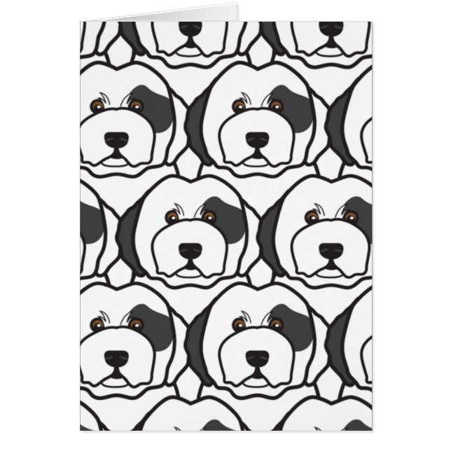 Cartão Sheepdogs ingleses velhos (Frente)