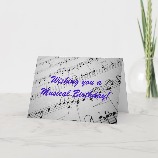 Cartão Sheet Music (Frente)