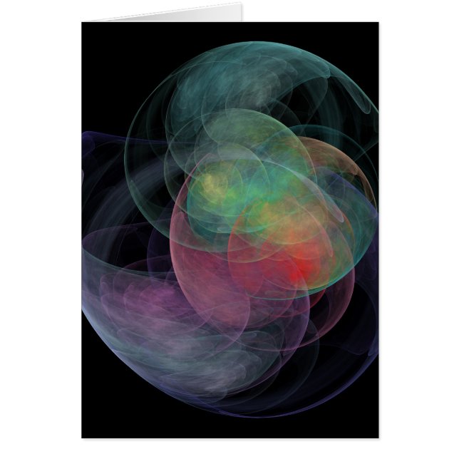 Cartão Shell de Espaço de Arte abstrato (Frente)