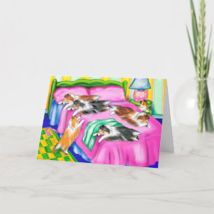 Cartão Sheltie Pink Comfort