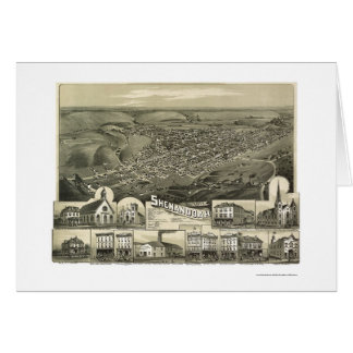 Cartão Shenandoah, mapa panorâmico do PA - 1889