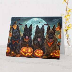 Cartão Shepherd Halloween Spooky belga