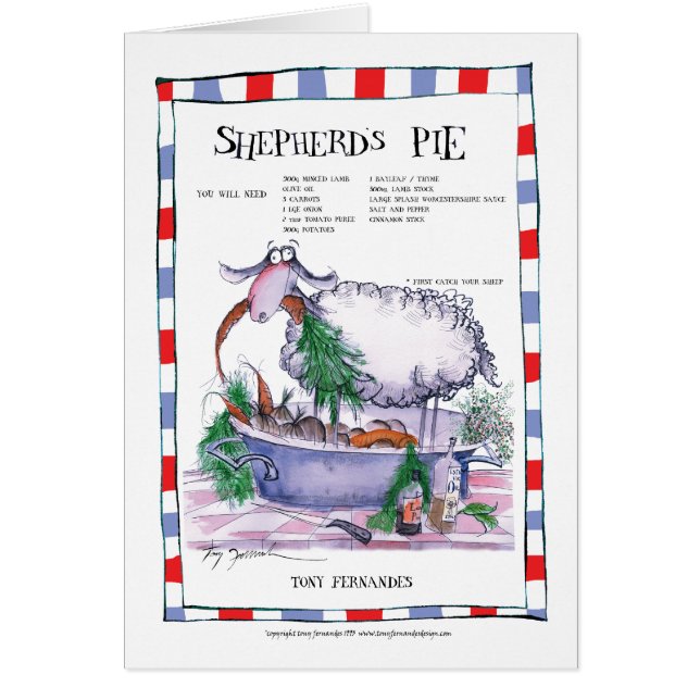 Cartão shepherds a receita da torta, fernandes tony (Frente)