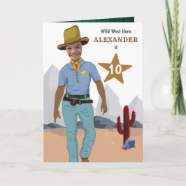 Cartão Sheriff Kids Cowboy Especial Original Foto ADD