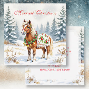 Cartão Shetland Pony Personalizado Natal