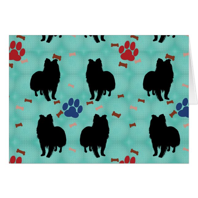 Cartão Shetland Sheepdog (Frente Horizontal)