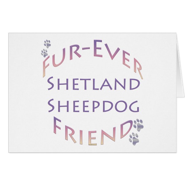 Cartão Shetland Sheepdog Fuere Friend (Frente Horizontal)
