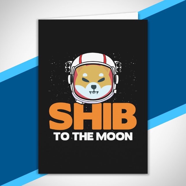 Cartão Shib Token Shiba Inu Crypto Memória Moon Cão (Criador carregado)