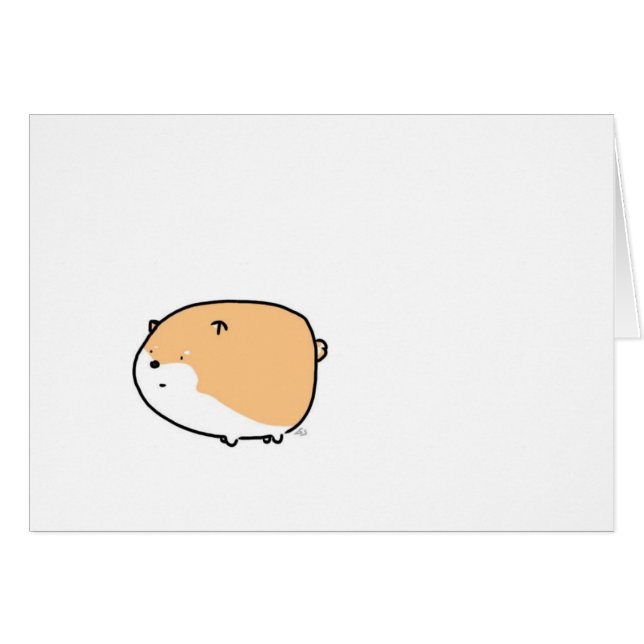 Cartão Shiba carnudo (Frente Horizontal)