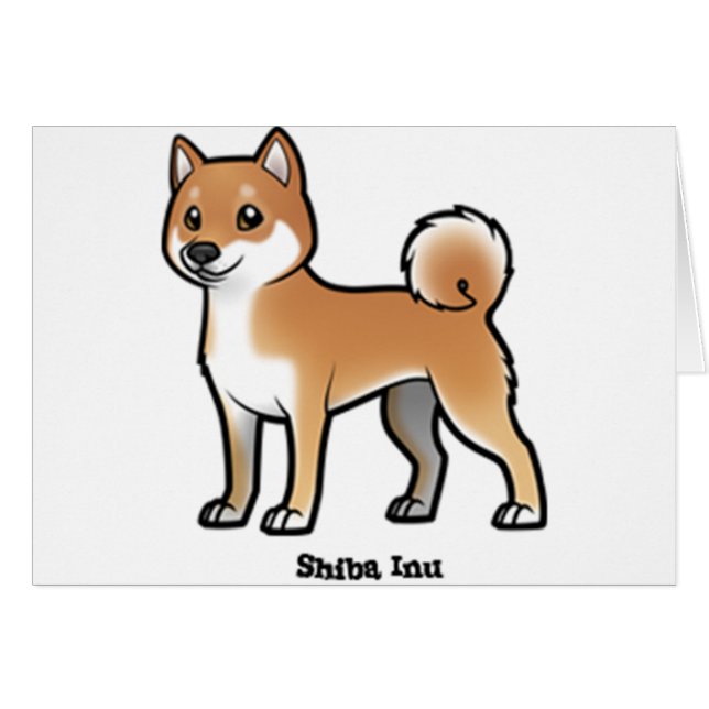 Cartão shiba inu (Frente Horizontal)