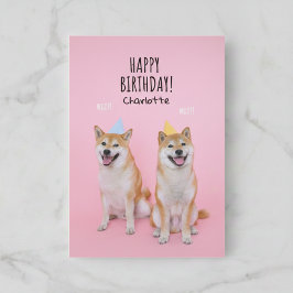 Cartão Shiba Inu Birthday Bliss Folheto