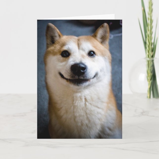 Cartão Shiba Inu Smile Greeting Card (Frente)
