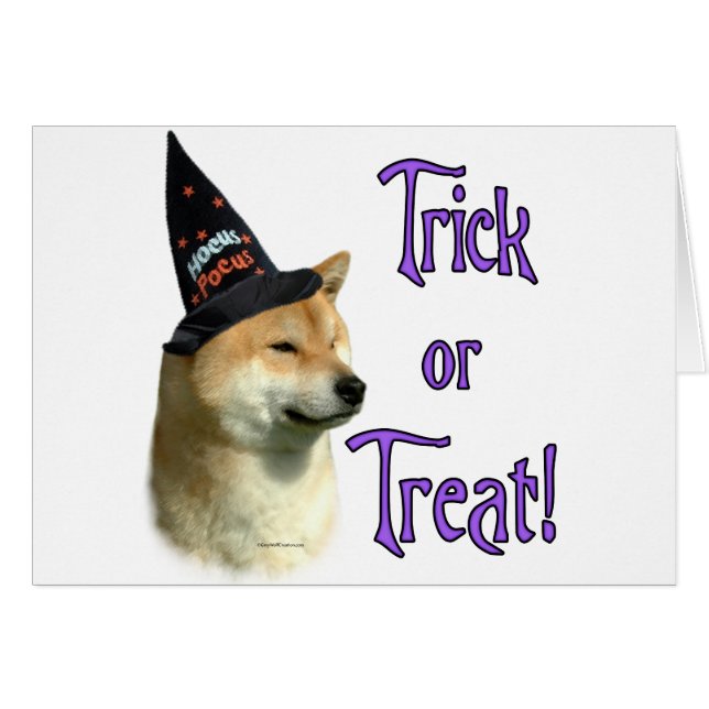 Cartão Shiba Inu Trick (Frente Horizontal)