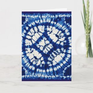 Cartão Shibori Tie Dye South Seas Indigo Batik