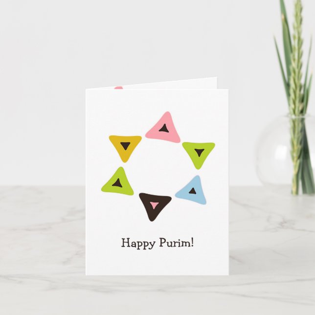 Cartão Shield of Hamantaschen Purim Card (Frente)