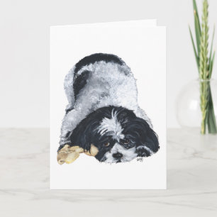 Cartão Shih Tzu brincalhão