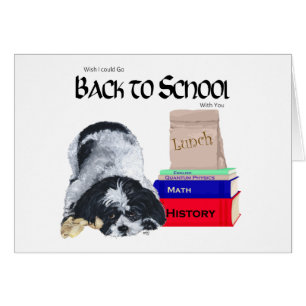 Cartão Shih Tzu de Volta às Aulas
