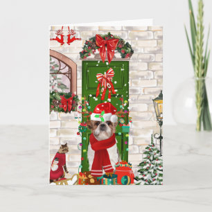 Cartão Shih Tzu Dog Natal