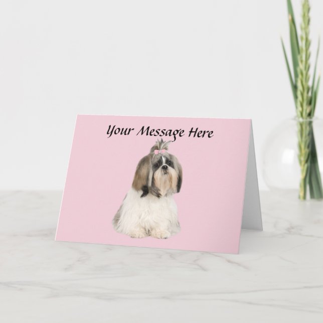 Cartão Shih Tzu Greeting Card (Frente)