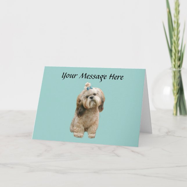 Cartão Shih Tzu Greeting Card (Frente)