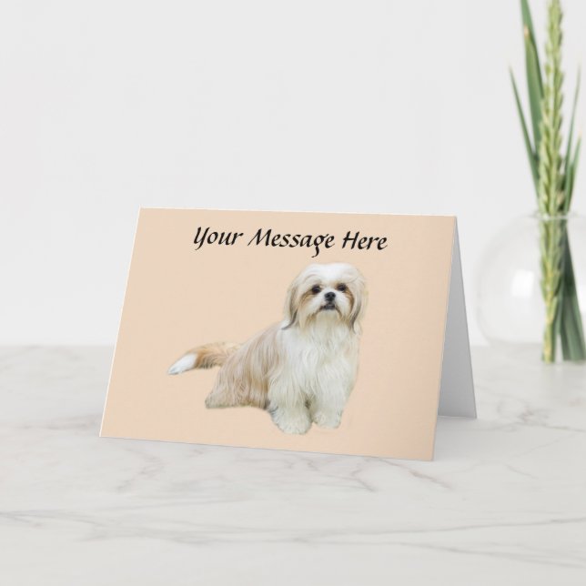 Cartão Shih Tzu Greeting Card (Frente)