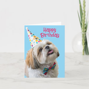 Cartão Shih Tzu Happy Birthday